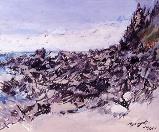 제주도에서 605x725cm 캔버스에 유채